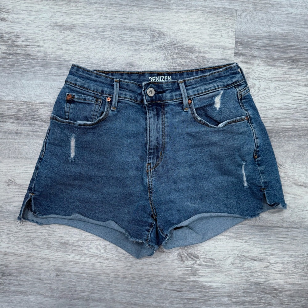 Denizen Levi's Denim Shorts Distressed Raw Hem Casual Blue Jean Shorts 4-W27